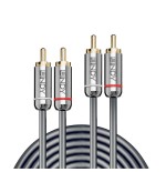 Lindy 35348 cable de audio 5 m 2 x rca antracita