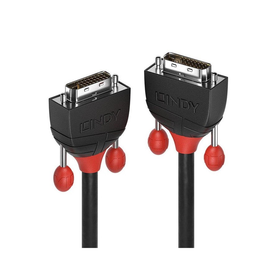 Lindy 36251 cable dvi 1 m dvi-d negro, rojo
