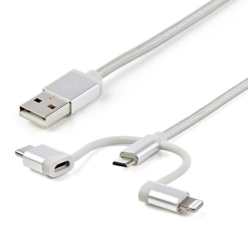 Startech cable lightning usb a lightning, usb-c y micro usb para iphone ipad y tablet