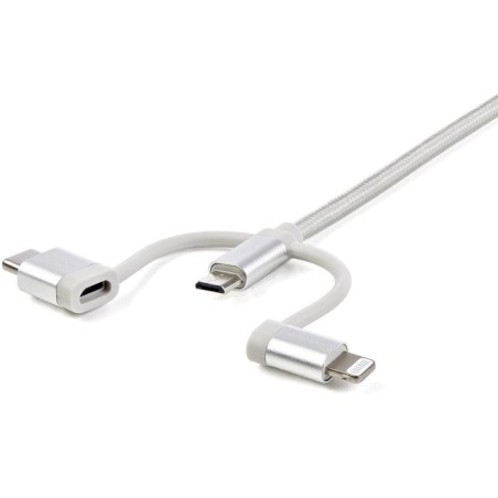 Startech cable lightning usb a lightning, usb-c y micro usb para iphone ipad y tablet