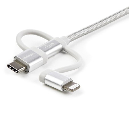 Startech cable lightning usb a lightning, usb-c y micro usb para iphone ipad y tablet