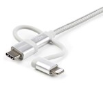 Startech cable lightning usb a lightning, usb-c y micro usb para iphone ipad y tablet