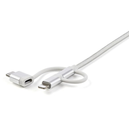 Startech cable lightning usb a lightning, usb-c y micro usb para iphone ipad y tablet