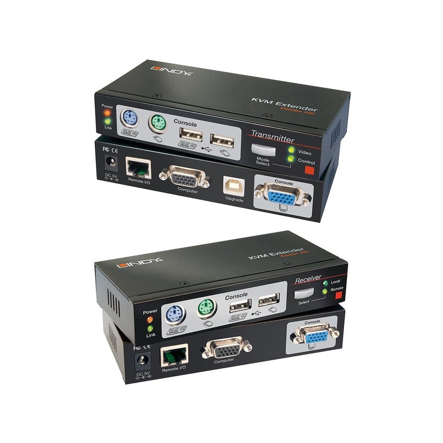 Lindy cat5 extensor kvm combo 300ps/2 usb y vga