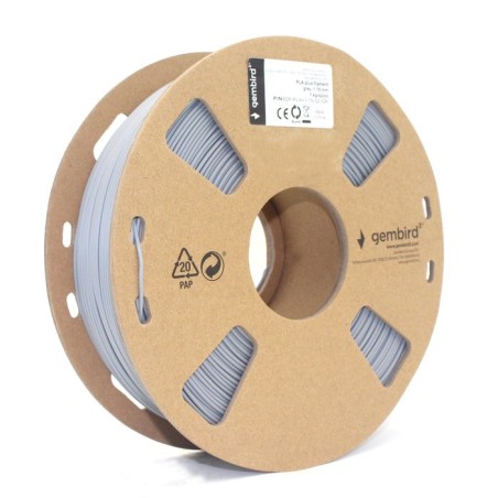 Gembird 3dp-pla1.75-01-gr material de impresión 3d ácido poliláctico (pla) gris 1 kg