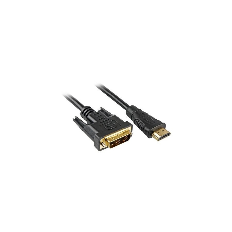 Sharkoon 4044951015221 adaptador de cable de vídeo 3 m hdmi dvi-d negro