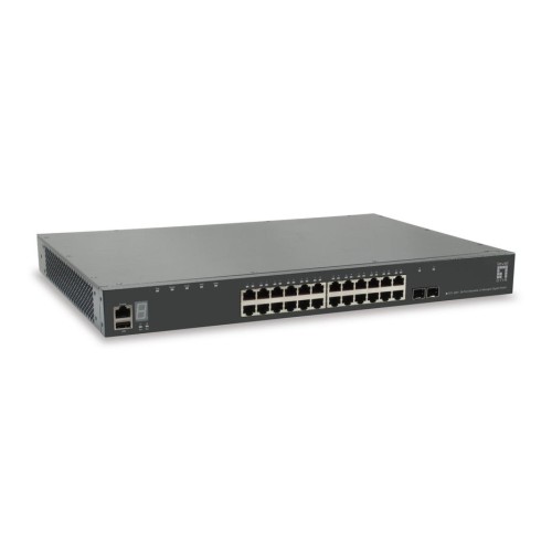Levelone switch 28x ge gtl-2891 1xge 2xgsfp 19"