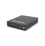 Levelone gvm-1000 convertidor de medio 1000 mbit/s negro