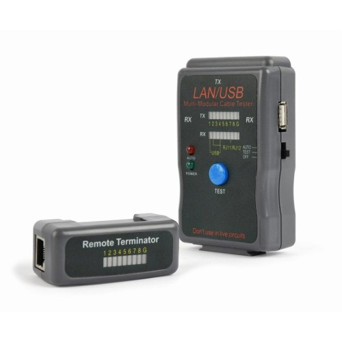 Gembird comprobador tester de cables de red nct-2 negro