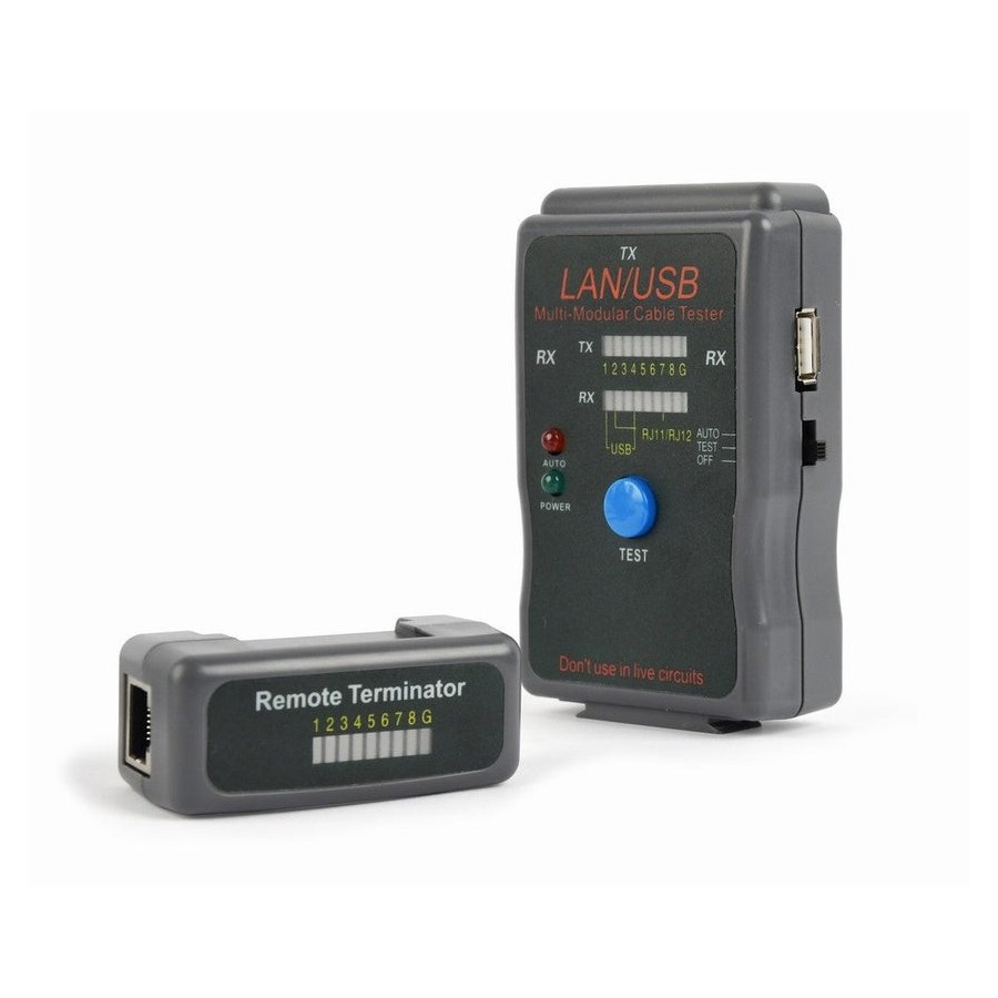 Gembird comprobador tester de cables de red nct-2 negro