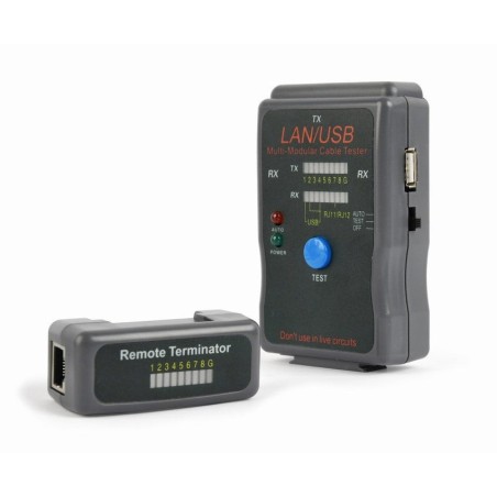 Gembird comprobador tester de cables de red nct-2 negro