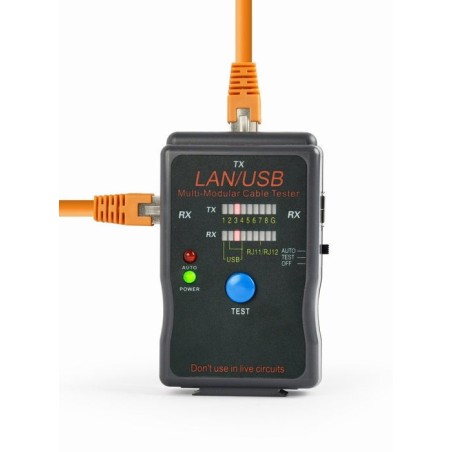 Gembird comprobador tester de cables de red nct-2 negro