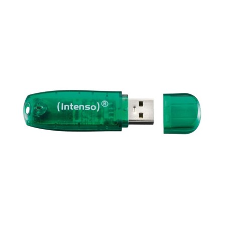 Pendrive intenso 8gb 3502460 rainbow line verde