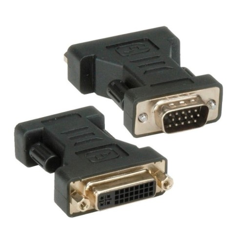 Adaptador techly dvi - vga f/m dvi-i gris