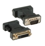 Adaptador techly dvi - vga f/m dvi-i gris
