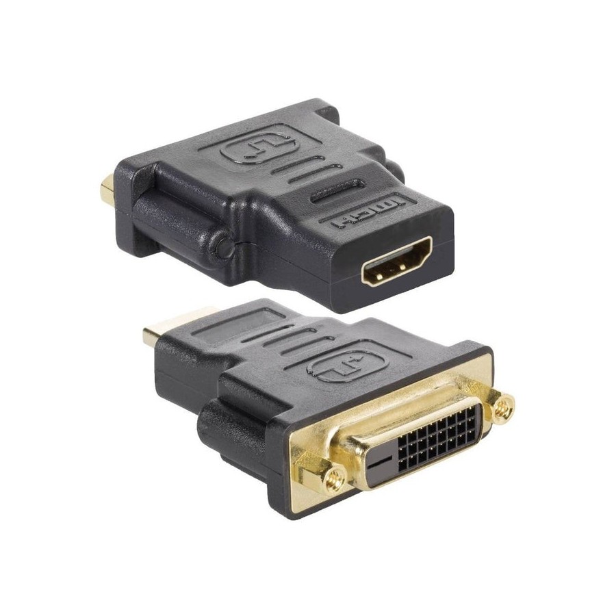 Adaptador techly dvi-d - hdmi f/f negro