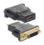 Adaptador techly dvi-d - hdmi f/f negro