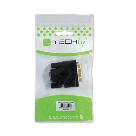 Adaptador techly dvi-d - hdmi f/f negro