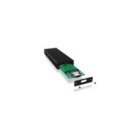 Icy box ib-1816m-c31 caja para disco duro externo m.2 caja externa para unidad de estado sólido (ssd) negro