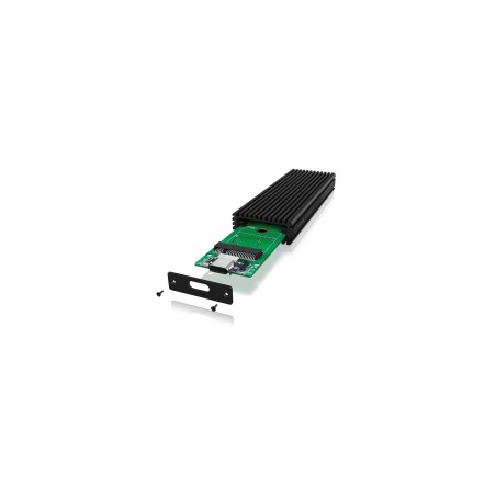 Icy box ib-1816m-c31 caja para disco duro externo m.2 caja externa para unidad de estado sólido (ssd) negro