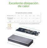 Icy box ib-1817m-c31 m.2 caja externa para unidad de estado sólido (ssd) gris