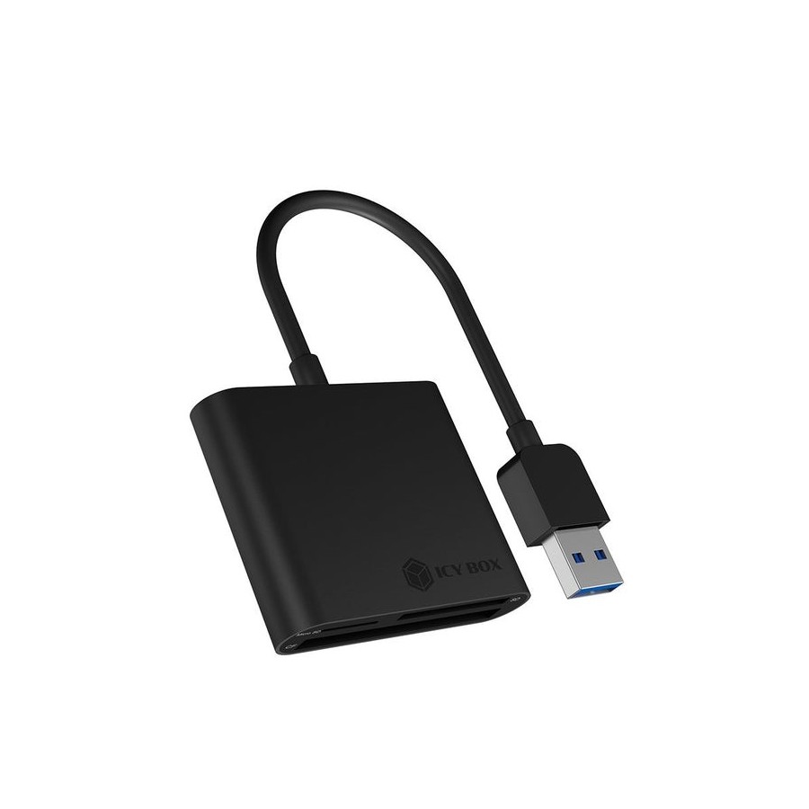 Lector de tarjetas externo icy box ib-cr301-u3 negro usb 3.2 gen 1 (3.1 gen 1)