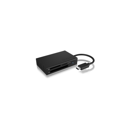 Lector de tarjetas externo icy box ib-cr401-c3 negro usb 3.2 gen 1 (3.1 gen 1) type-c