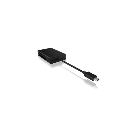 Lector de tarjetas externo icy box ib-cr401-c3 negro usb 3.2 gen 1 (3.1 gen 1) type-c