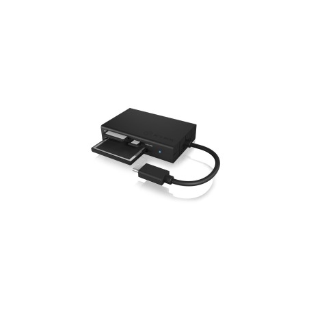 Lector de tarjetas externo icy box ib-cr401-c3 negro usb 3.2 gen 1 (3.1 gen 1) type-c