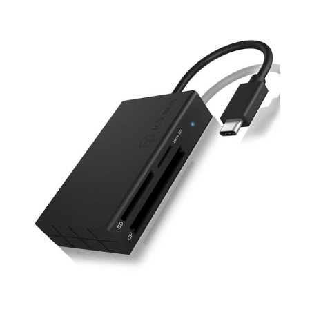Lector de tarjetas externo icy box ib-cr401-c3 negro usb 3.2 gen 1 (3.1 gen 1) type-c