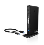 Icybox ib-dk2241ac icybox multi docking station , 2x usb 3.0, hdmi, black