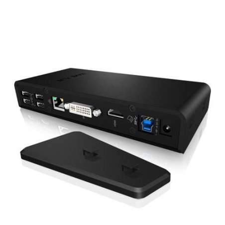 Icybox ib-dk2241ac icybox multi docking station , 2x usb 3.0, hdmi, black