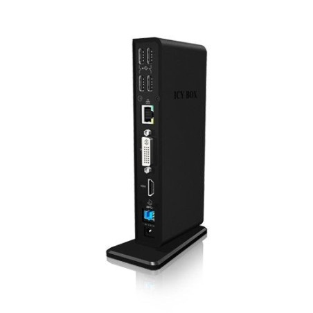 Icybox ib-dk2241ac icybox multi docking station , 2x usb 3.0, hdmi, black