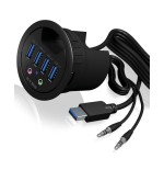 Icy box usb3.0 hub mesa de 4 puertos ib-hub1403a, 4xusb3.0