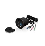 Icy box usb3.0 hub tipo-c / -a / audio icy box ib-hub1403b, 120 cm de longitud del cable