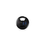 Icy box usb3.0 hub mesa de 3 puertos hub ib-hub1404a, 2xusb3.0