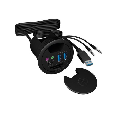Icy box usb3.0 hub mesa de 3 puertos hub ib-hub1404a, 2xusb3.0