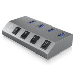 Icy box usb3.0 hub 4 puertos icy box ib-hub1405, hub + cargador