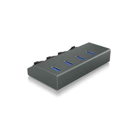 Icy box usb3.0 hub 4 puertos icy box ib-hub1405, hub + cargador