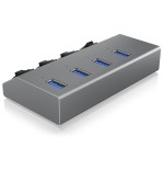 Icy box usb3.0 hub 4 puertos icy box ib-hub1405, hub + cargador