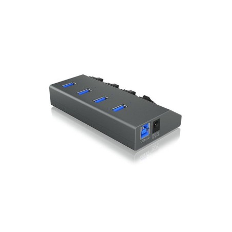 Icy box usb3.0 hub 4 puertos icy box ib-hub1405, hub + cargador