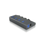Icy box usb3.0 hub 4 puertos icy box ib-hub1405, hub + cargador