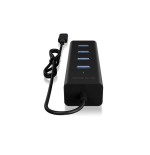 Icy box ib-hub1409-c3 usb 3.2 gen 1 (3.1 gen 1) type-c 5000 mbit/s negro