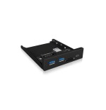 Icy box ib-hub1417-i3, panel frontal, 1x usb type-c, 2x usb type-a, lector de tarjetas