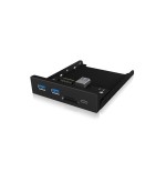 Icy box ib-hub1417-i3, panel frontal, 1x usb type-c, 2x usb type-a, lector de tarjetas