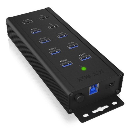 Icybox ib-hub1703-qc3 icybox 7x port usb 3.0 hub and 3 charge ports