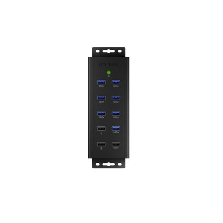 Icybox ib-hub1703-qc3 icybox 7x port usb 3.0 hub and 3 charge ports