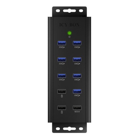 Icybox ib-hub1703-qc3 icybox 7x port usb 3.0 hub and 3 charge ports