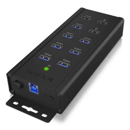 Icybox ib-hub1703-qc3 icybox 7x port usb 3.0 hub and 3 charge ports