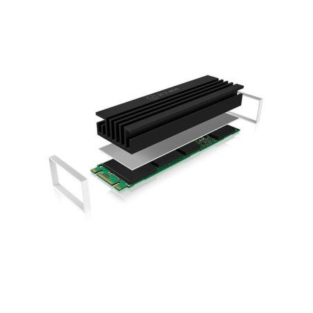 Disipador de calor icybox disco ssd m.2 ib-m2hs-70 negro retail